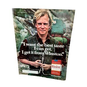 1979 Winston Cigarettes The Best Taste Print Ad vintage 70s
